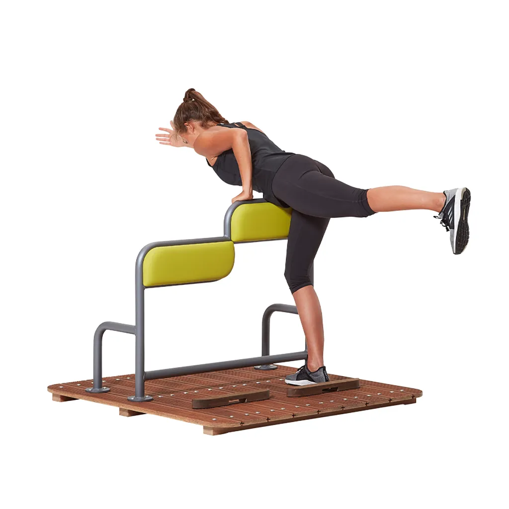 Stație fitness Hip Hinge pentru spate - Circuit Coloană Outdoor Campus